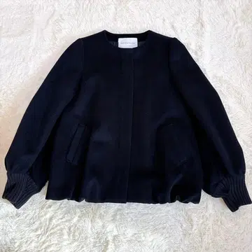 새상품급 보더스 앳 발코니 노카라 벌룬 슬리브 숏코트