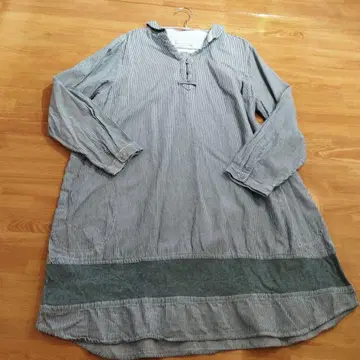 Cest bien ! Vous 스트라이프 셔츠 원피스