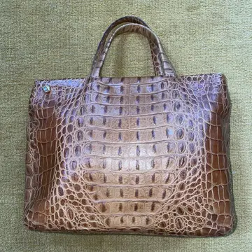 [ 새상품급 ] FURLA 브라운 크로커다일풍 토트백 훌라