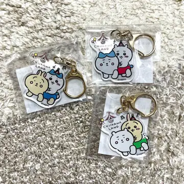 치이카와 랜드 쁘띠 아크릴 키링 토끼 하치와레 삐뽀뽀