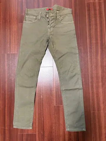 레드카드 RED CARD 슬림핏 데님 팬츠 올리브