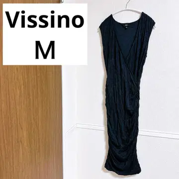 Vissino 슬리브리스 블랙 원피스 M
