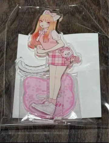 그 비스크 돌 온라인 복권 아크릴 스탠드 핑크 체크