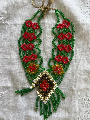 Vintage 핸드메이드 비즈 목걸이