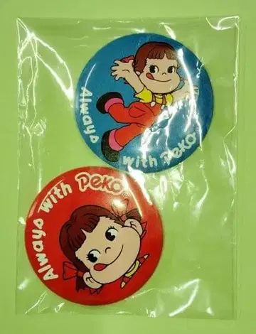 페코짱 포코짱 후지야 배지 2개 세트