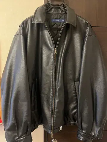 Nautica 블랙 가죽 자켓