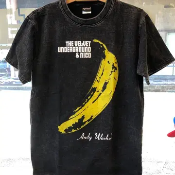 벨벳 언더그라운드 L 밴딩 티셔츠 락 티셔츠 블랙