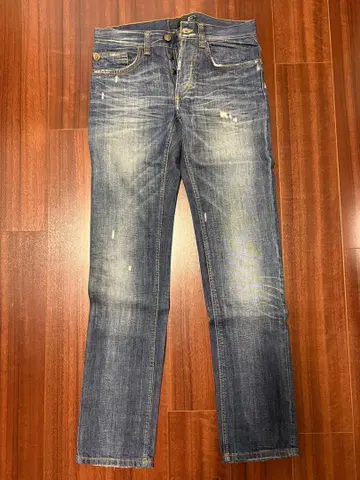 Just Cavalli 데미지 가공 다크 블루 데님 팬츠