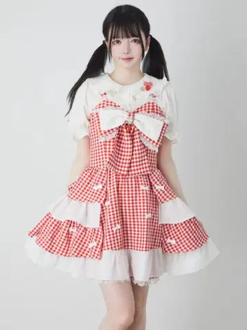 스트로베리 프티 리본 JSK 레드