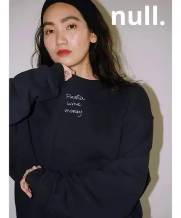 null. PASTA LOGO 크루넥 맨투맨 네이비