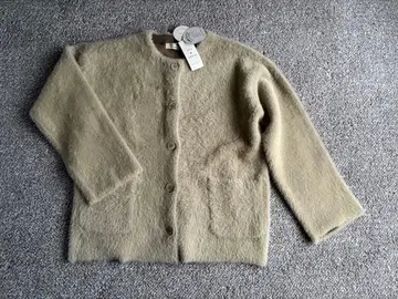[ 새상품 미사용 ] 페더 배합 코디 가디건 가디건 노카라 베이지