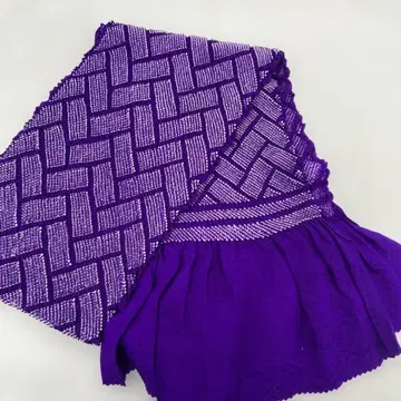 Y6711 보라색 오비 장식 천 순수 실크 쥐어짜기 후리소데