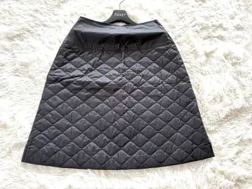 [새상품급] 폭시 블랙 퀼팅 미디 스커트 사이즈 38