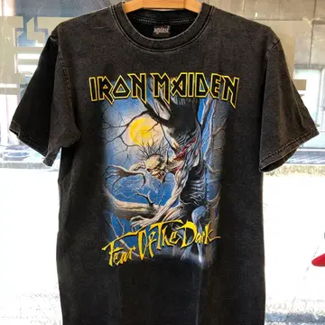 아이언 메이든 L 밴딩T셔츠 락T셔츠 블랙