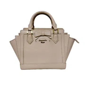 사만사 베가 2WAY 핸드백 숄더백 가죽 핑크 베이지