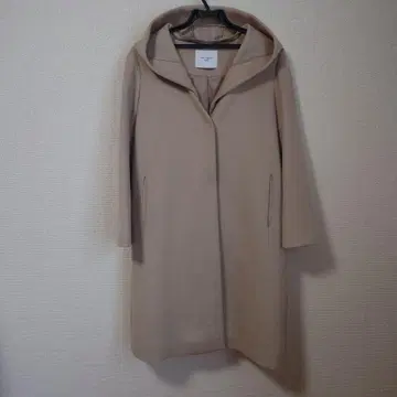 URBAN RESEARCH DOORS 후드 부착 롱 코트 베이지