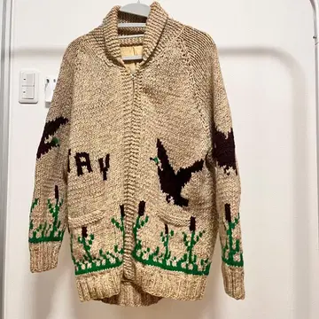 카우친 스웨터 니트 Lightning 지퍼 빈티지 60~70s