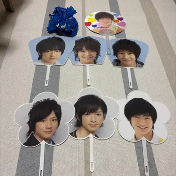 아이돌 미니 부채 7개 스크런치 세트