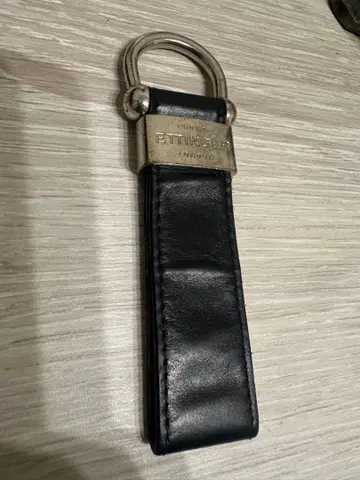 ETTINGER 블랙 가죽 키링