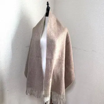 새상품 PLST 대형 프린지 스톨 베이지 크림