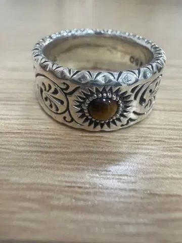 STONE MARKET 실버950 반지 브라운석