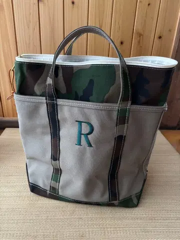 L.LBean 엘엘빈 지퍼 탑 토트 카모플라주