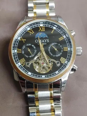 OMAYS 자동 와인딩 기계식 남성용 시계 중고품
