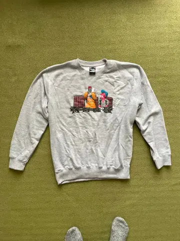 기괴상괴 그레이 맨투맨 L