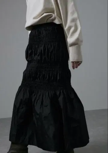 SALON adam et rope 타프타 셔링 스커트