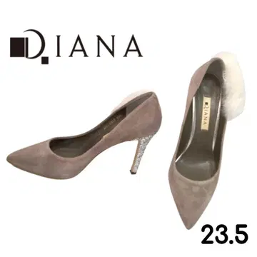 한정품 DIANA 스틸레토 스웨이드 펌프스 글리터 퍼