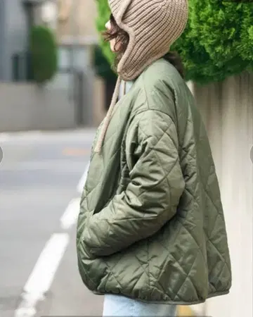 리버서블 퀼팅 블루종