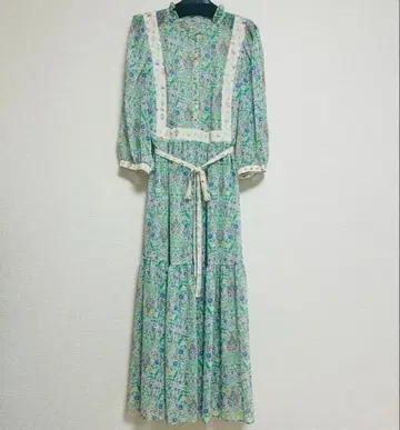 yukiemon 텍스타일 원피스 플라워 가든