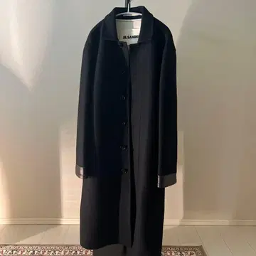 JIL SANDER 블랙 롱 코트 19AW 사이즈 48