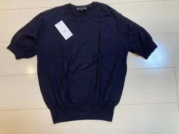 23구 울 손세탁 가능 네이비 5부 소매 38 M 니트 스웨터