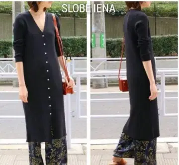 SLOBE IENA 니트 롱 원피스 블랙