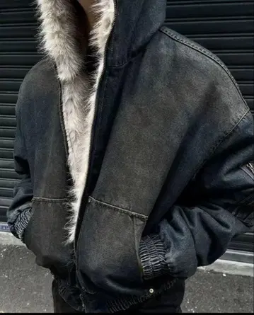 블랙 데님 자켓 (M 사이즈)