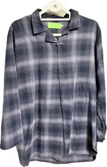 voo 보 풀오버 롱 옴브레 셔츠