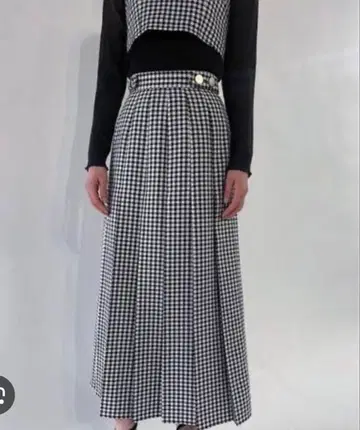 REDYAZEL 깅엄 체크 플리츠 스커트