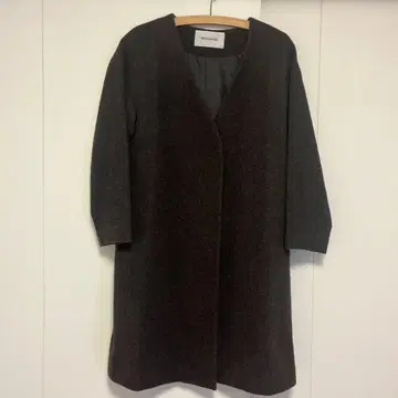 NATURAL BEAUTY BASIC 다크 브라운 롱 코트