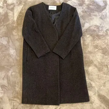 NATURAL BEAUTY BASIC 다크 브라운 롱 코트