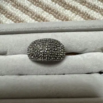 마카사이트 실버 925 파베 반지 빈티지