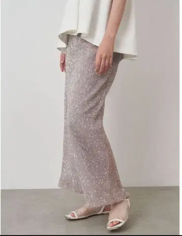 ELENDEEK 엘렌딕 스팽글 플리츠 스커트