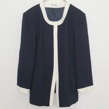 세시레느 바이컬러 노카라 자켓 [9AR] 포멀 세레모니 네이비