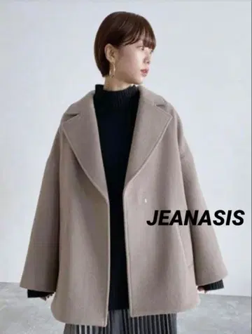 JEANASIS 울 비버 숏 자켓 코트 체스터 코트