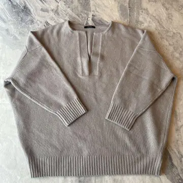 저널 스탠다드 울 x 캐시미어 니트 풀오버 카프탄 니트