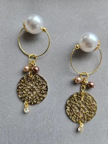 사토식 림프 케어 뷰티 커프 엘레강트 펄 레이스 무늬