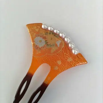 화상 헤어콤 펄 장식