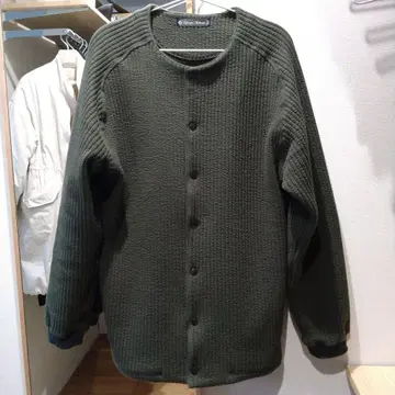 Upscape Audience 노카라 자켓 올리브 그린