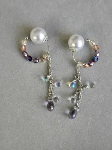 사토식 림프 케어 뷰티 커프 물방울 비즈 참 커프