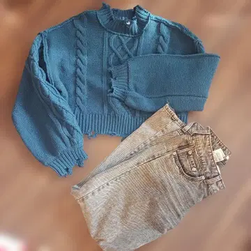 INGNI 케이블 니트 스웨터